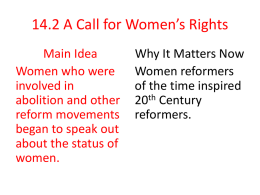 12.3 A Call for Women’s Rights - Alliance College