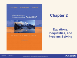 Elementary and Intermediate Algebra 6e
