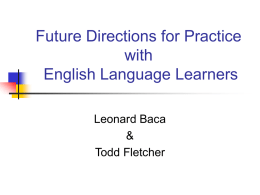 Future Directions for Practice with English Language Learners