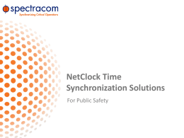 NetClock Training - GNSS Signal Management