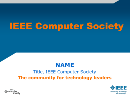 What’s New at the IEEE Computer Society