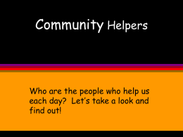 Community helpers PowerPoint presentation