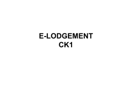 E-LODGEMENT CK1
