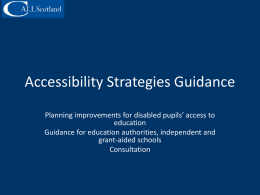 Accessibility Strategies Guidance