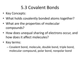 5.3 Covalent Bonds