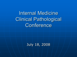 Internal Medicine Clinical Pathological Conference