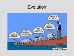 Theories of Evolution - South Kingstown High School