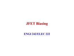 JFET DC Biasing - Brookdale Community College