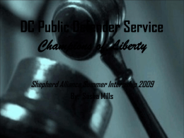 DC Public Defender Service - Washington and Lee University