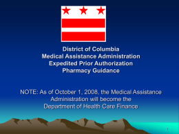 District of Columbia Medical Assistance Administration