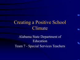 Creating a Positive School Climate