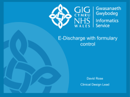 E-Discharge with formulary control