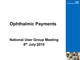 Ophthalmic Payments - Health and Social Care Information