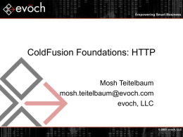 ColdFusion Foundations: HTTP