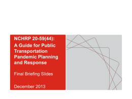 NCHRP 20-59(44) Briefing Slides