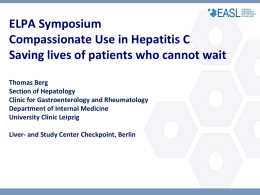 ELPA Symposium Compassionate Use in Hepatitis C Saving