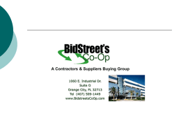 Bidstreet’s Buying Group A Construction Supplier Co-Op