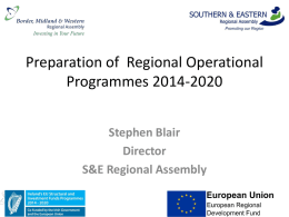 Preparation of Regional Operational Programmes 2014-2020