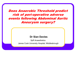 Does Anaerobic Threshold predict risk of peri