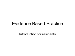 Evidence Based Practice - Northeastern State University