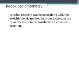 Redox Stoichiometry - Salisbury Composite High School