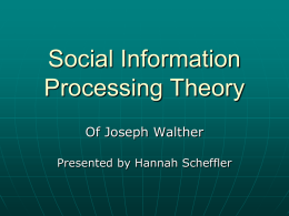 Social Information Processing Theory
