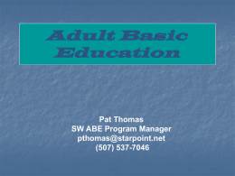 Adult Basic Education