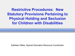 Restrictive Procedures - Saint Paul Public Schools