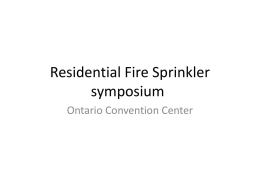 Residential Fire Sprinkler symposium