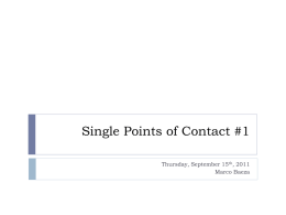 Single Points of Contact #1 - Roseville City School Districts