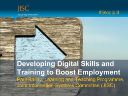 Developing Digital Skills and Training to Boost Employment