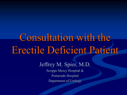 Consultation with the Erectile Deficient Patient - PC-REF!