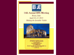 14th Annual BFE Meeting April 13
