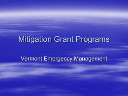 Mitigation Grant Programs