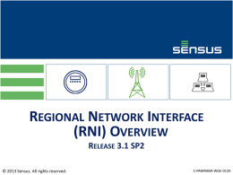 Regional Network Interface (RNI) Overview