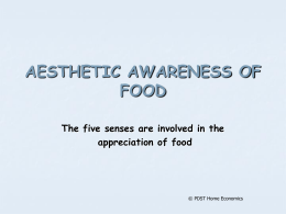 Aesthetic Awareness of Food