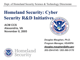 HSARPA Cyber Security R&D