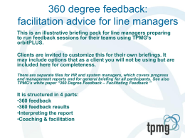 360 degree feedback advice to line managers
