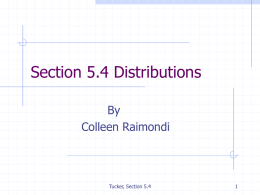 Section 5.4 Distributions