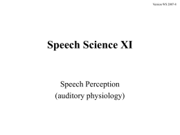 Speech Science XI