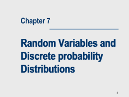 Probability and discrete Probability distributions
