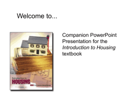 Chapter 1 - House Styles - Housing Education and Research