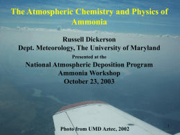 The Atmospheric Chemistry and Physics of Ammonia