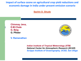 Pollution Impact on Agriculture - Sachin Ghude