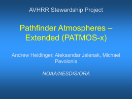 AVHRR SDS and PATMOS-x