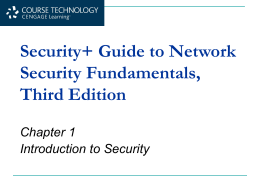 Security+ Guide to Network Security Fundamentals, Third