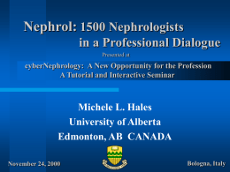 Nephrol: 1500 Nephrologists in a Professional Dialogue