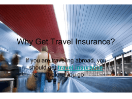 Why Get Travel Insurance?