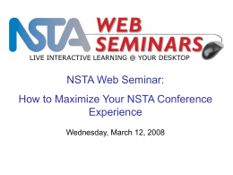 How to Maximize your NSTA Conference Experience