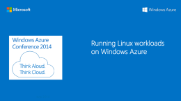 Running Linux workloads on Windows Azure